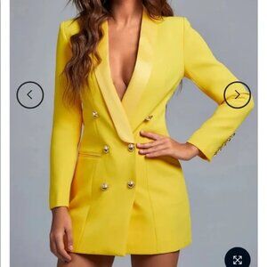 BNWT yellow blazer dress size S